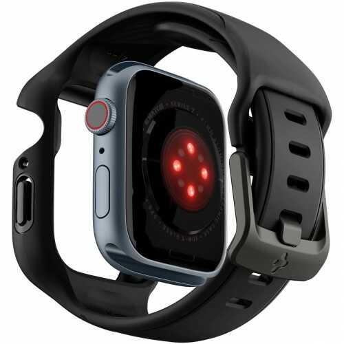 Spigen Etui z paskiem Liquid Air Pro do Apple Watch 8 / 7 41 mm, czarne