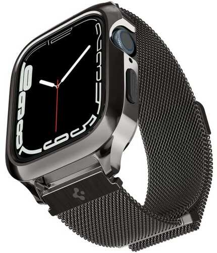 Spigen Etui z paskiem Metal Fit Pro do Apple Watch 8/7 45mm / SE2/6/SE/5/4 44mm, grafitowe