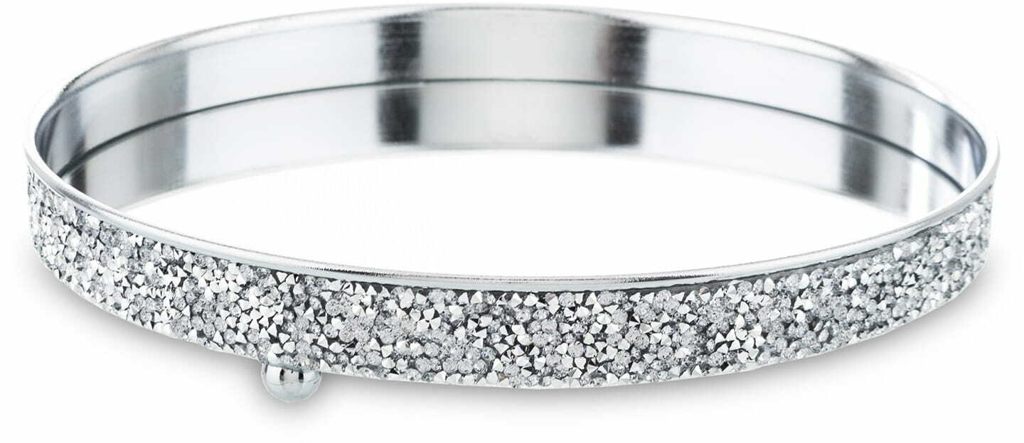 Taca lustrzana srebrna glamour dekoracyjna 3,5x21cm 145572