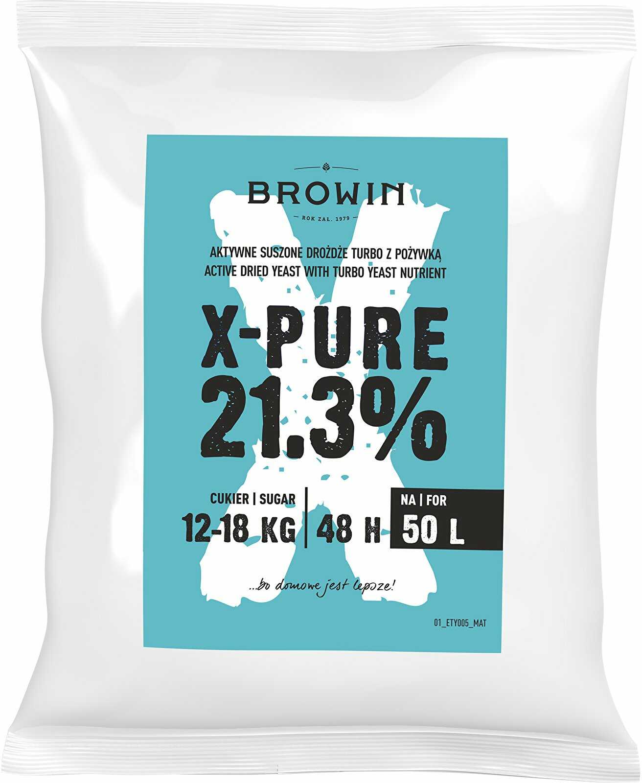 Drożdże Turbo X-Pure 21,3%, 50 L
