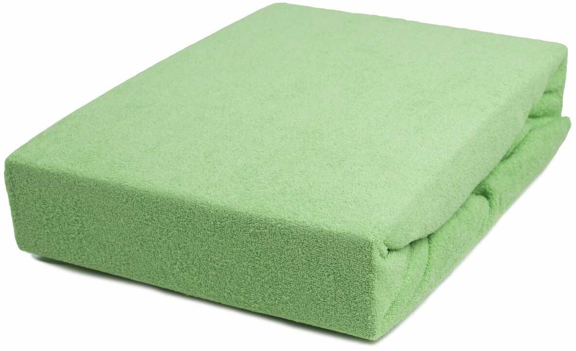 Homelle Prześcieradło Frotte ze ściągaczem Zielone