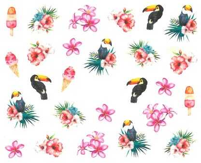 Naklejki wodne do paznokci BN Nr 870