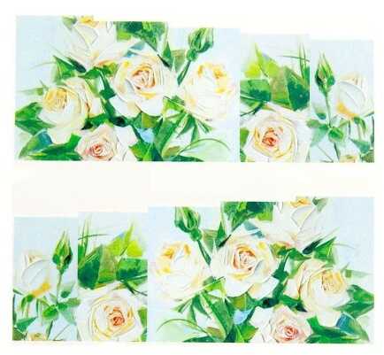 Naklejki wodne do paznokci arkusz 7 x 6,5cm na 10 palców c274