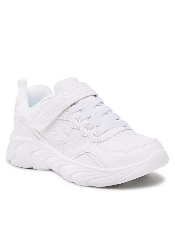 Buty dla dziewczynek - Skechers Sneakersy Tardy Time 302615L/WHT Biały - grafika 1