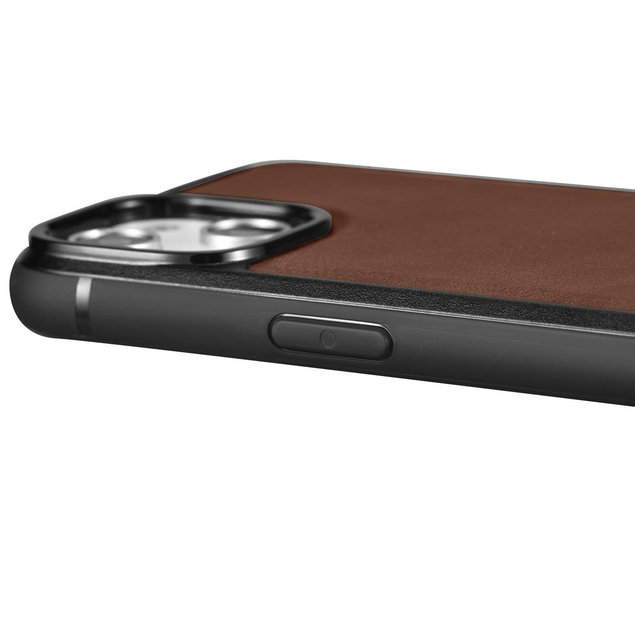 iCarer Leather Oil Wax etui pokryte naturalną skórą do iPhone 14 Pro Max (kompatybilne z MagSafe) brązowy (WMI14220720-BN)