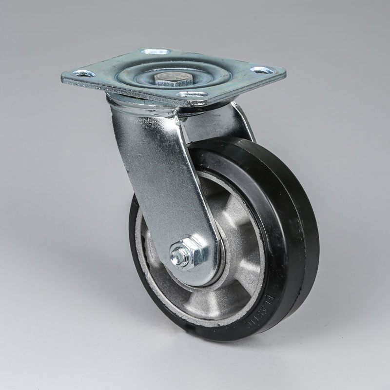 Obrotowe koło, 125 mm, czarna guma