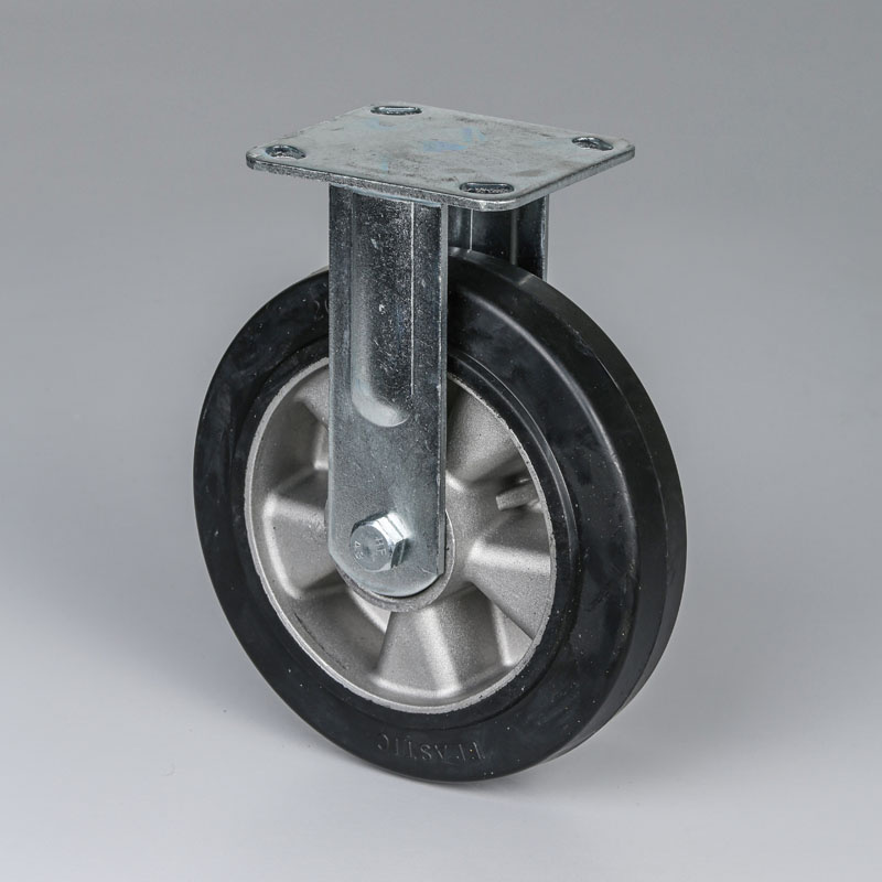 Stałe koło, 200 mm, czarna guma