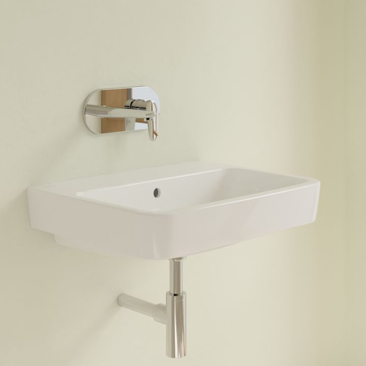 Villeroy & Boch O.novo Umywalka wisząca 60x46 cm bez otworu na baterię z przelewem weiss alpin 4A416J01