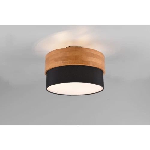 Seasons plafon czarno brązowy drewno Boho 611500202 Trio