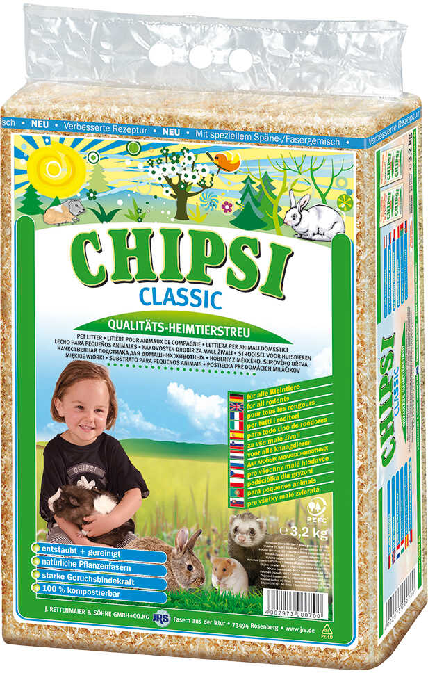 Ściółka Chipsi Classic - 60 litrów (ok. 3,6 kg)