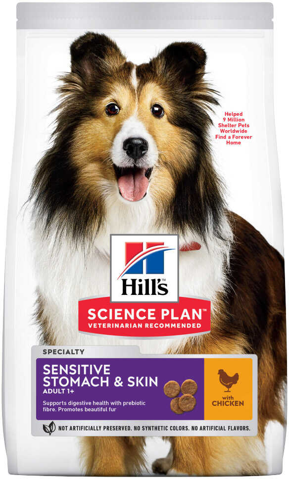 Hills Science Plan Science Plan Adult 1 + Sensitive Stomach & Skin Medium, kurczak - 2 x 12 kg