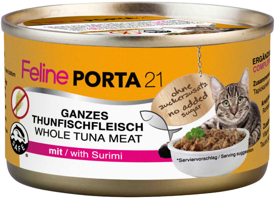 Zestaw Feline Porta 21, 12 x 90 g - Tuńczyk z surimi
