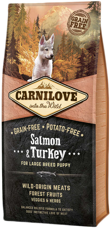 Carnilove Large Puppy Salmon and Turkey, łosoś i indyk - 12 kg Dostawa GRATIS!