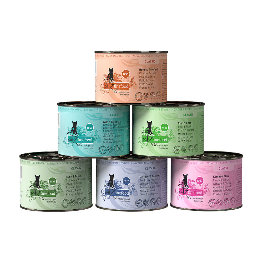 Zestaw próbny Catz Finefood w puszce, 6 x 200 g - Zestaw I