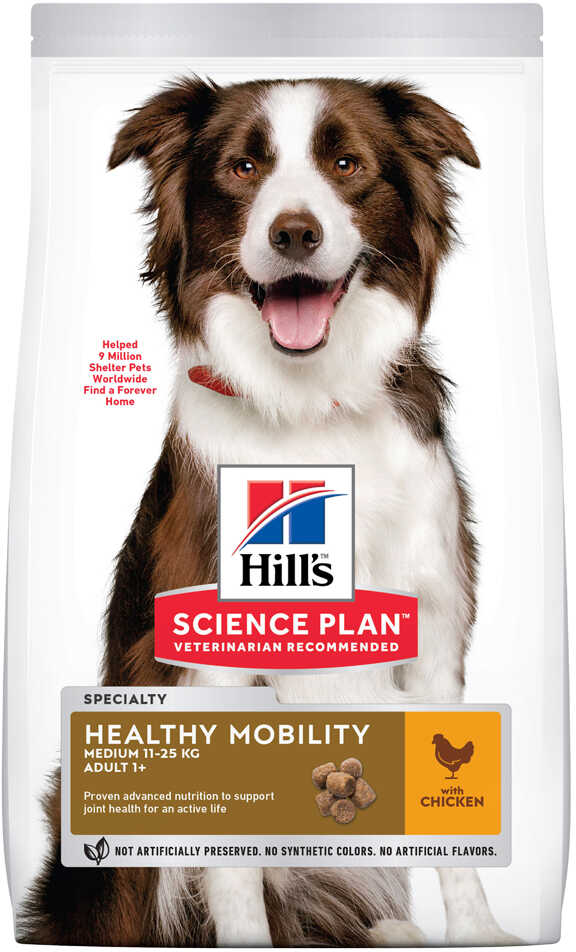 Hills Science Plan Science Plan Adult 1+ Healthy Mobility Medium, z kurczakiem - 2,5 kg