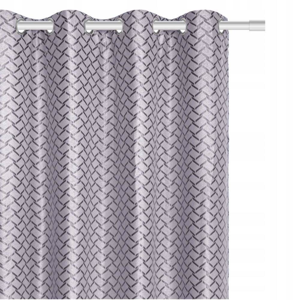 Zasłona 140 x 250 Blackout Przelotki Hard Srebrny