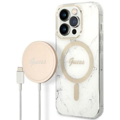 Guess Zestaw GUBPP14LHMEACSH Case+ Charger iPhone 14 Pro 6,1