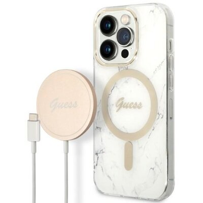 Guess Zestaw GUBPP14XHMEACSH Case+ Charger iPhone 14 Pro Max 6,7