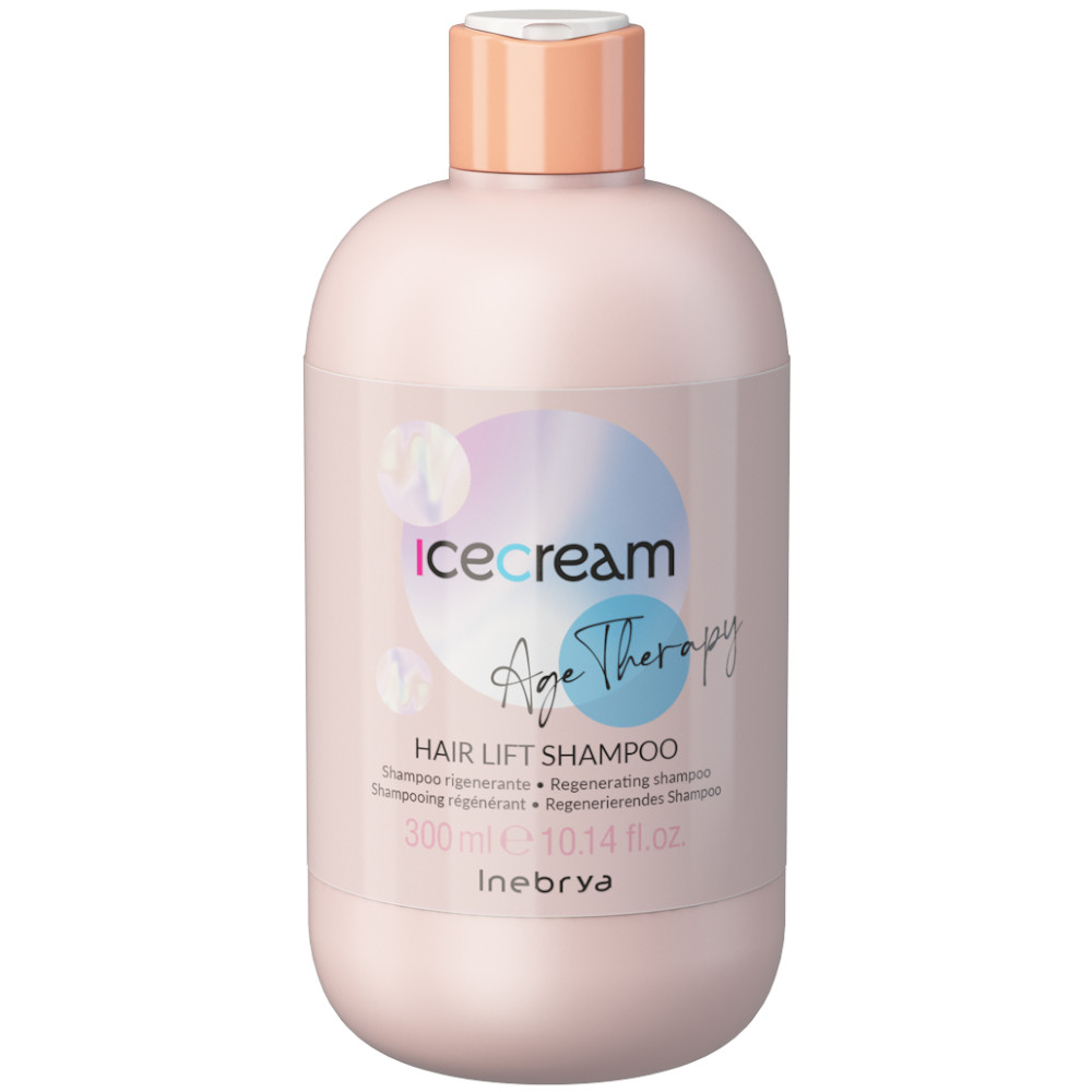 Inebrya Ice Cream Hair Lift, szampon regenerujący do włosów dojrzałych, porowatych lub po zabiegach, 300ml