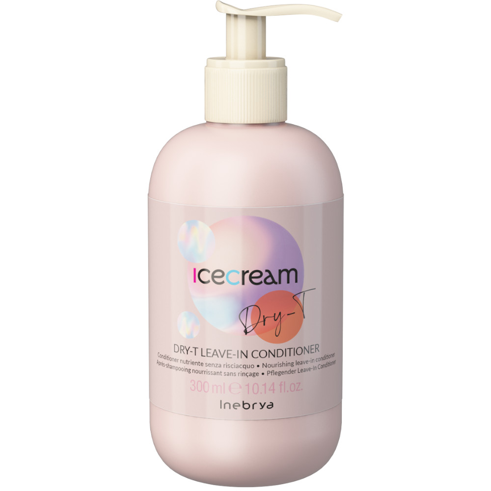 Inebrya Ice Cream Dry-T, odżywka bez płukiwania do włosów suchych, puszących się i po zabiegach, 300ml