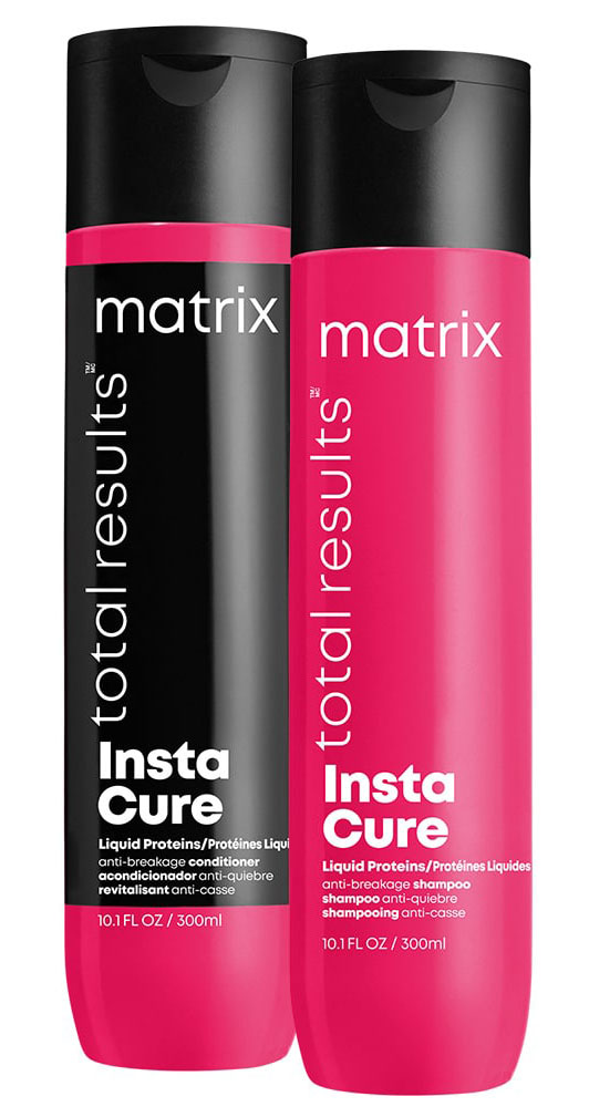 Matrix Instacure, zestaw do włosów łamliwych z proteinami, szampon + odżywka