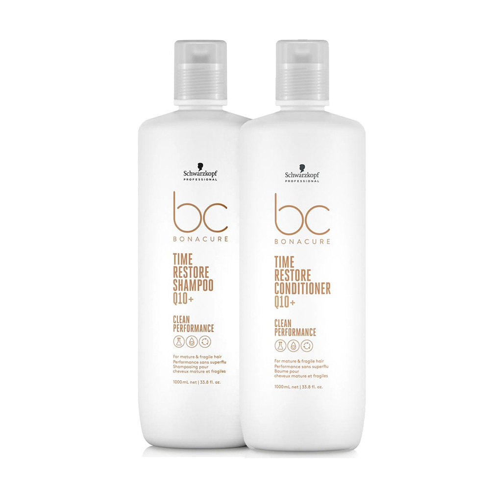 Schwarzkopf BC Time Restore, zestaw XL do włosów dojrzałych, 2x1000ml