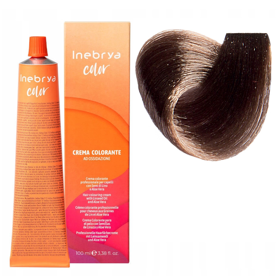 Inebrya Color, farba do włosów, koloryzacja trwała, 6.0, 100ml