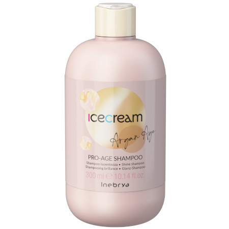Inebrya Ice Cream Pro-Age, szampon nabłyszczający z olejem arganowym, 300ml