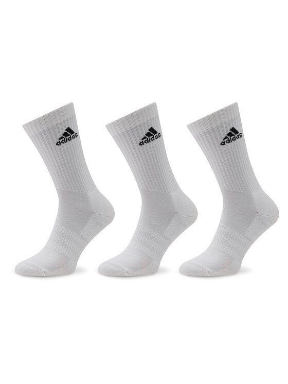 adidas Zestaw 3 par wysokich skarpet unisex Cushioned Crew HT3446 Biały
