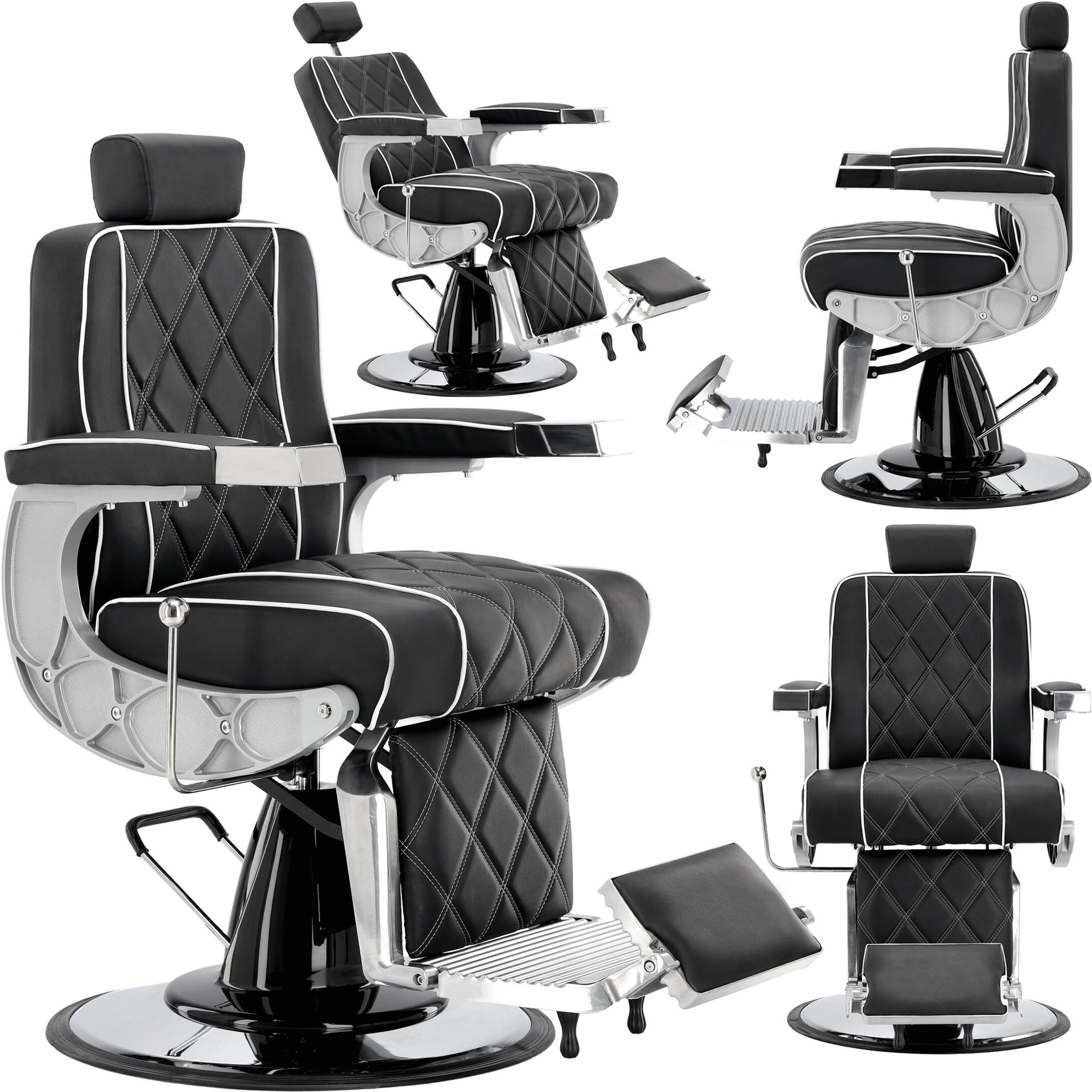Fotel fryzjerski barberski hydrauliczny do salonu fryzjerskiego barber shop Nilus Barberking