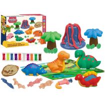 LEANToys Ciastolina Dinozaury Jajka Foremka 12 Elementów 4 Kolory 8523