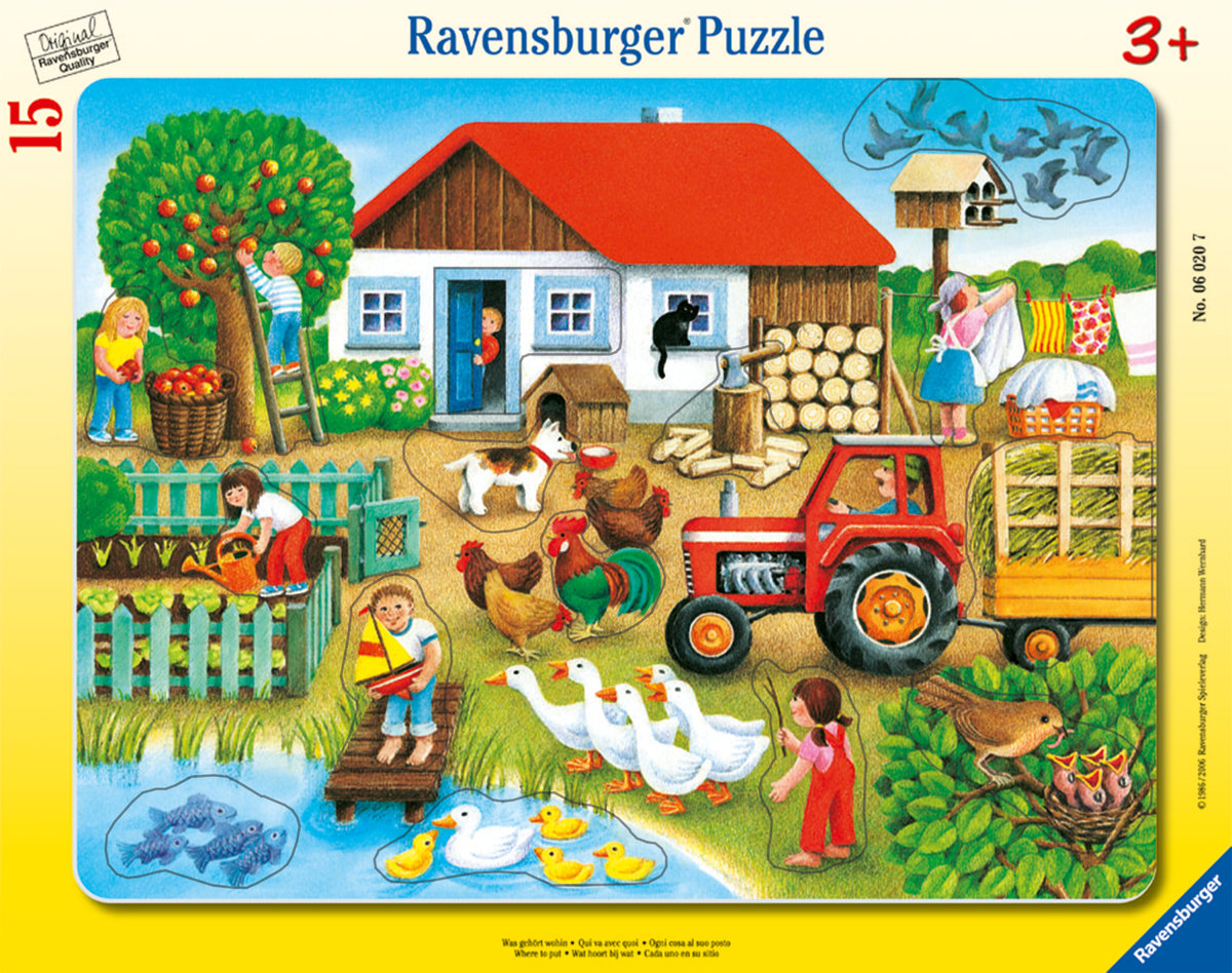 Ravensburger Puzzle ramkowe 15 Gospodarstwo domowe