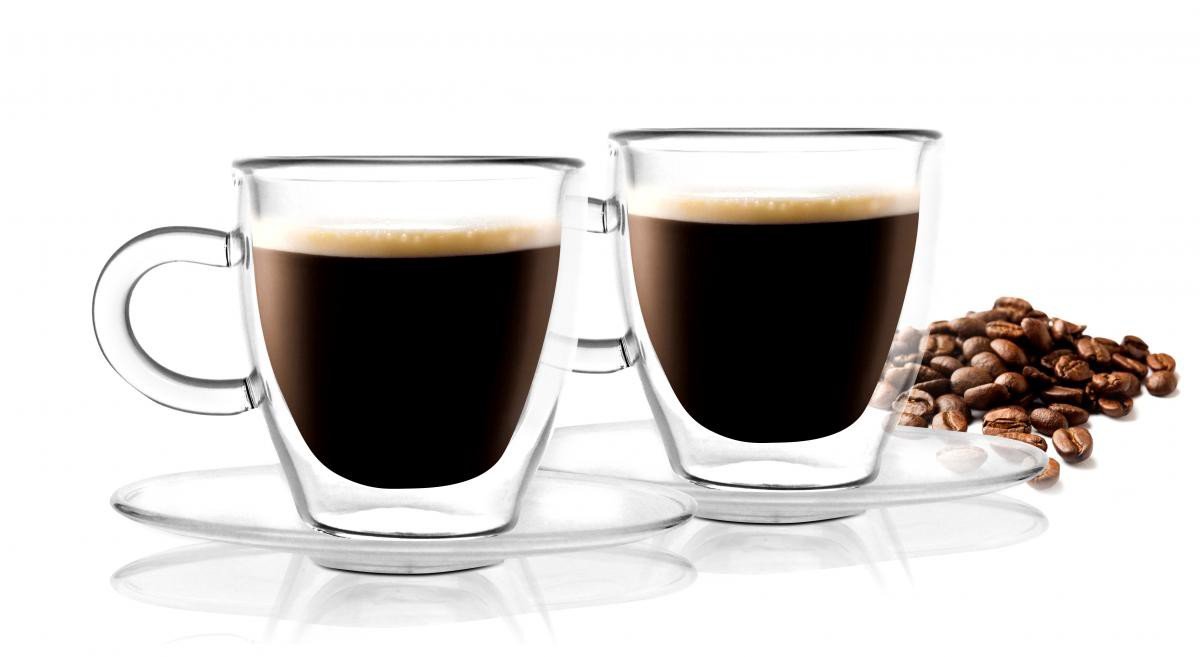 Kulig Szklanki do espresso Amo 2szt 50ml 3055 KULIG podwójne ścianki, szkło borokrzemowe, spodeczki 3055