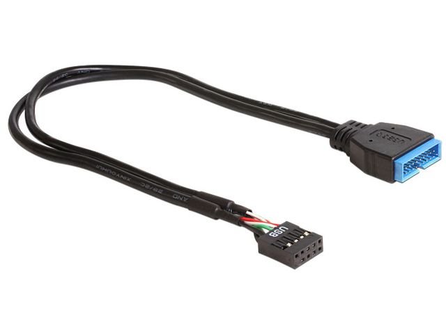 Delock Kabel USB płyta główna F > USB 3.0 płyta główna M , 0.3 m (83281)