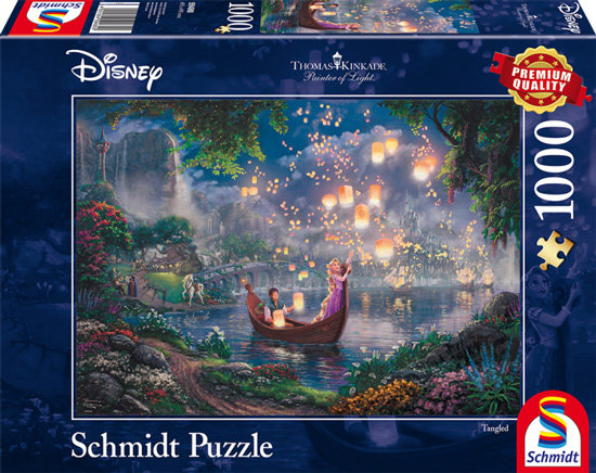 Schmidt Spiele Spiele, Thomas Kinkade, puzzle Roszpunka (Disney)