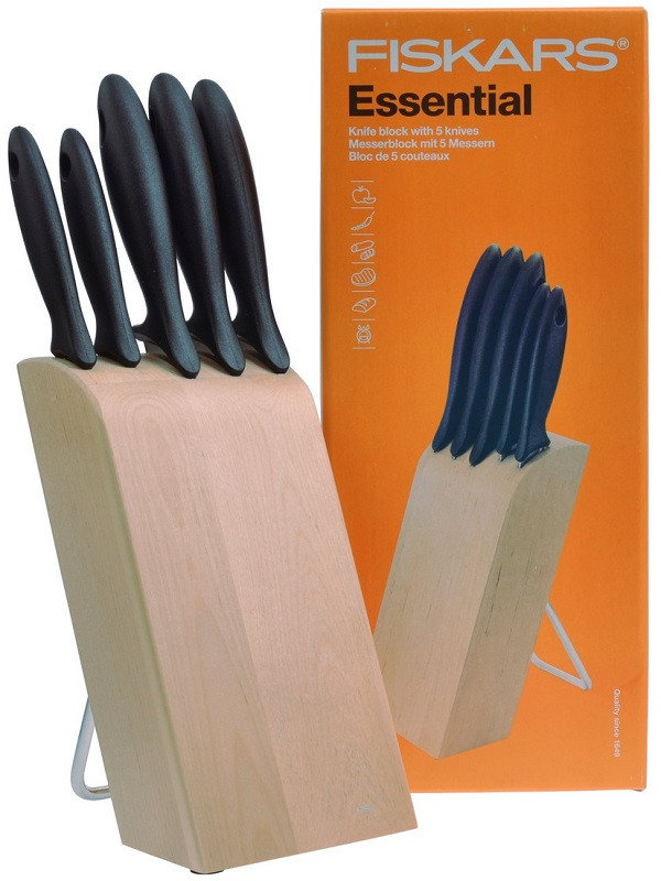 FISKARS Zestaw 5 noży kuchennych w bloku 1004931