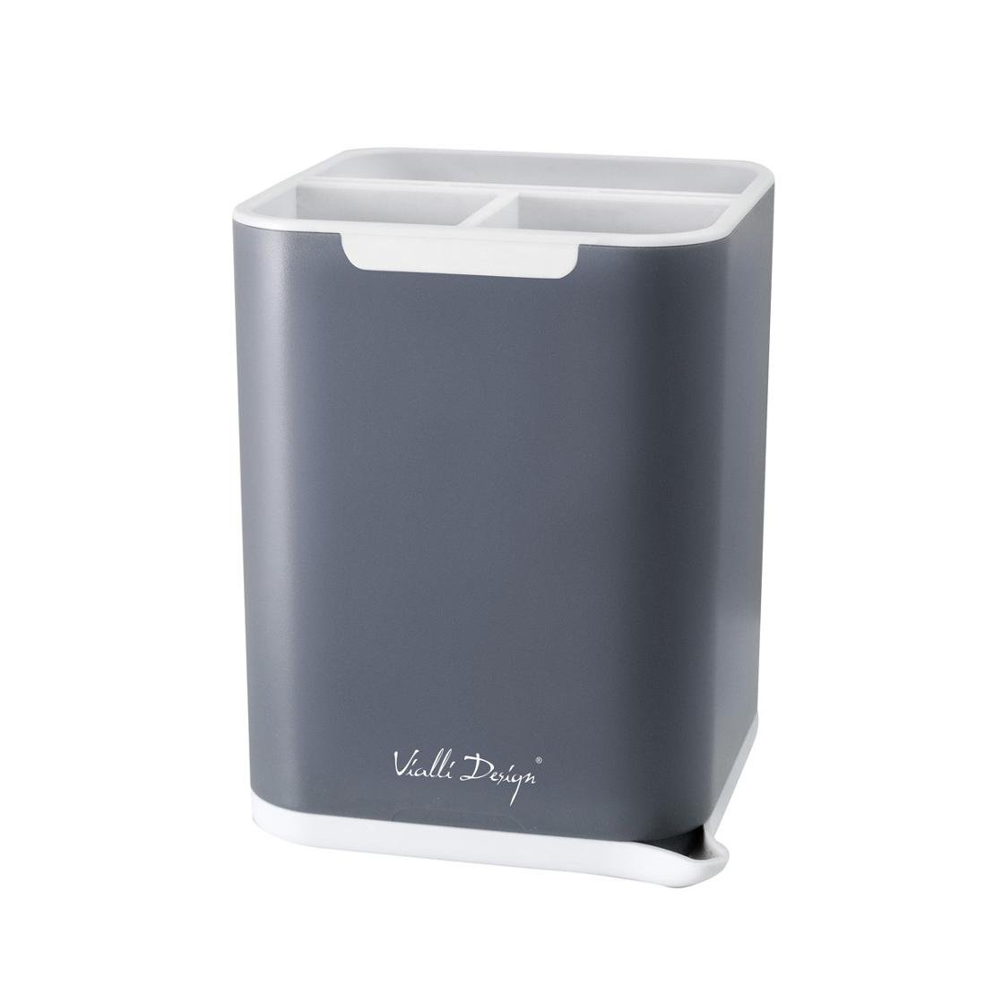 Vialli Design Ociekacz Livio Duo, szary, 11x11x14,5 cm