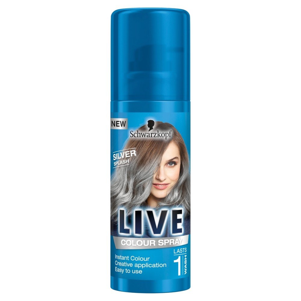 Schwarzkopf Live, spray koloryzujący do włosów Silver Splash, 120 ml