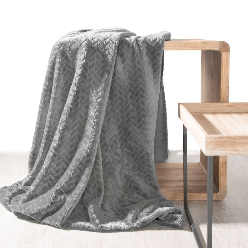 Euro Firany Koc Flanelowy Design Cindy Stal 170x210 1103059