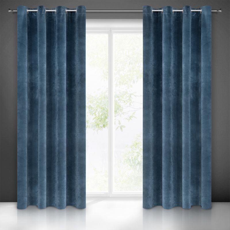 top ZASŁONA GOTOWA GRANATOWA NA PRZELOTKACH 140x250 CM 99846-VILL-GRAN