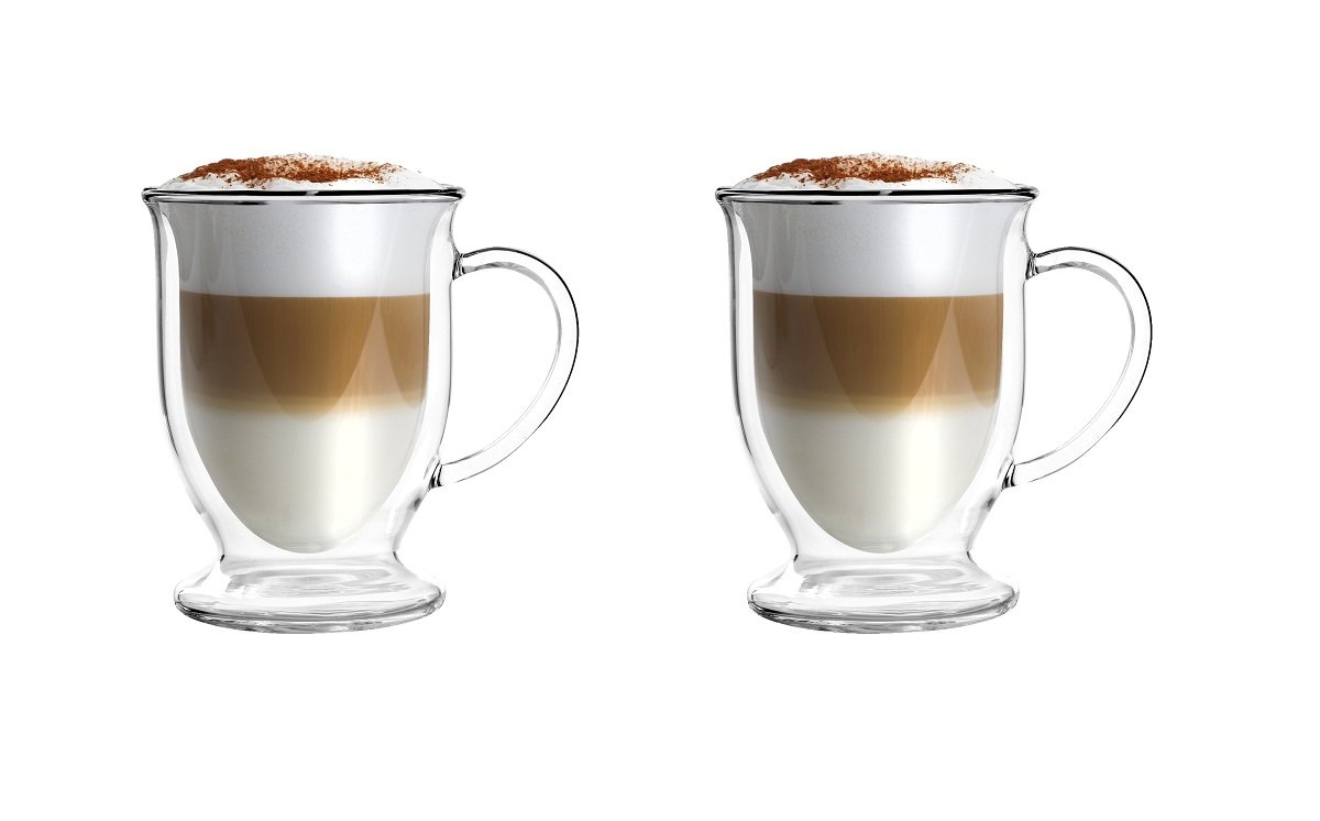 Viallidesign Zestaw 2 filiżanek z podwójnymi ściankami do latte (250 ml) Amo Vialli Design