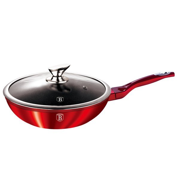 Berlinger Haus Patelnia Lumarko Wok granitowy 28cm burgundy bh-1265 BH-1265 Kinghoff