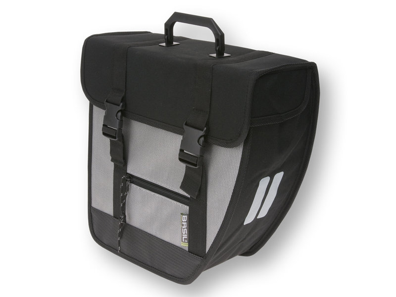 Basil Tour-Single torba rowerowa, prawa, wielokolorowa 17307_Schwarz/Silber_34 x 15 x 33 cm, 17 Liter