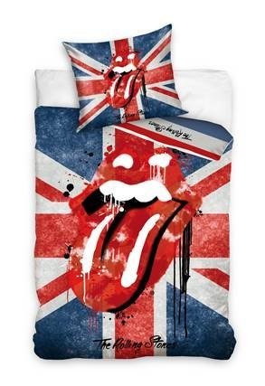 Carbotex Komplet pościeli dziecięcej CAR080 The Rolling Stones zespół z bawełny 160X200 CAR080