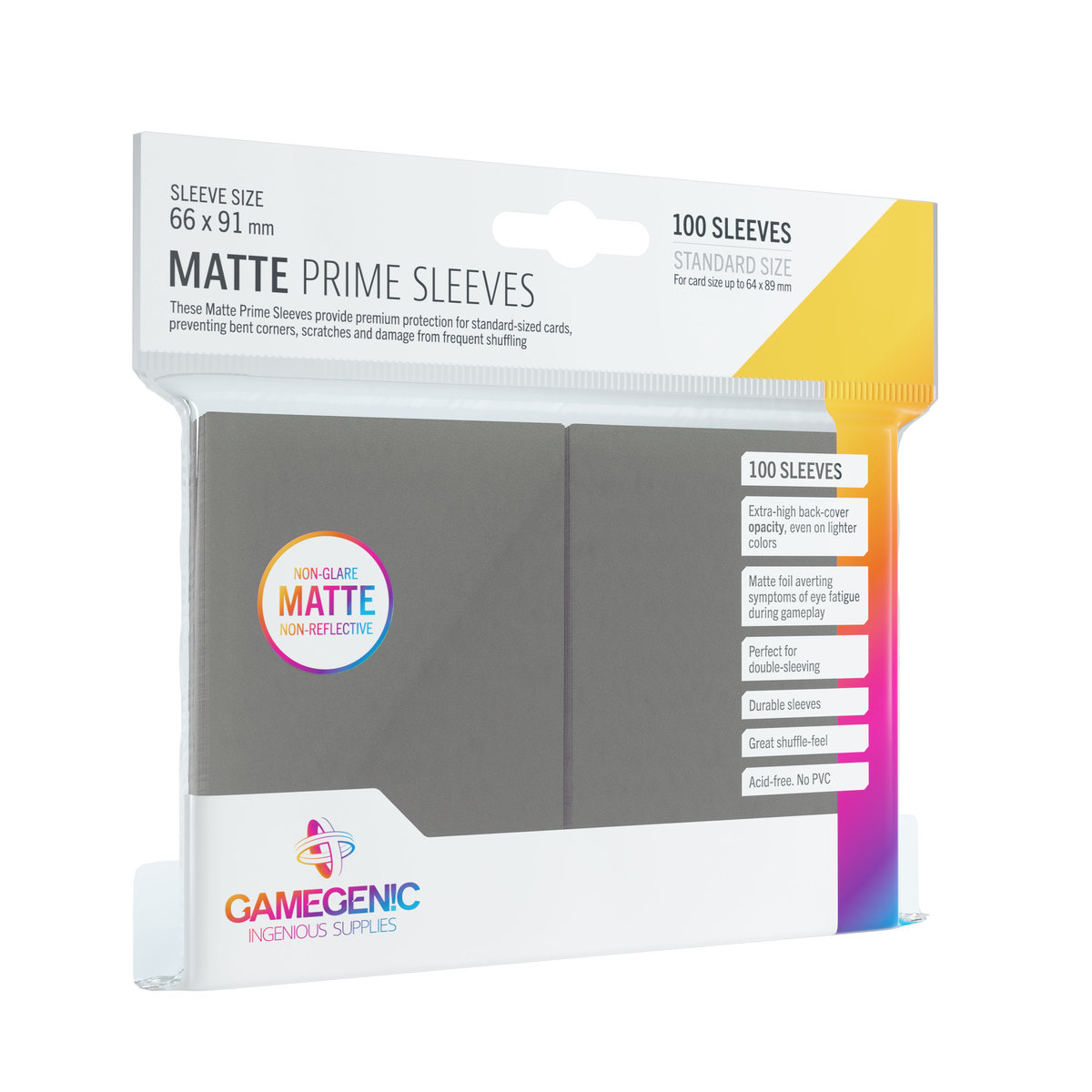 Gamegenic: Matte Prime CCG Sleeves 66x91mm Grey