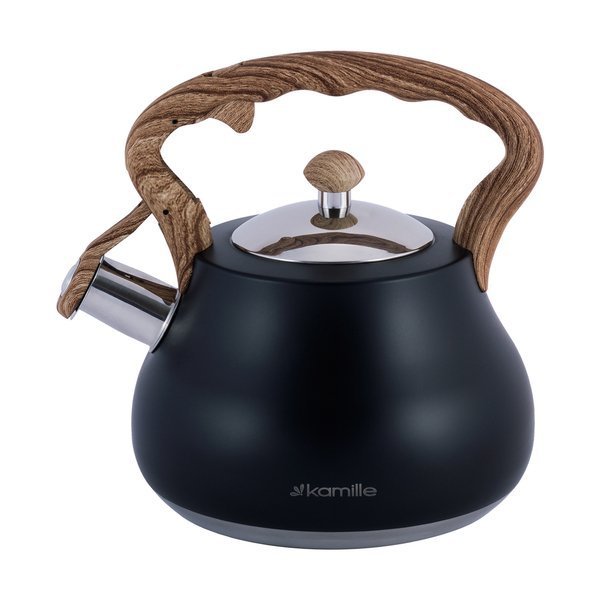 Kamille Czajnik stalowy z gwizdkiem 2.7 L Czarny KM-1092 244146-uniw