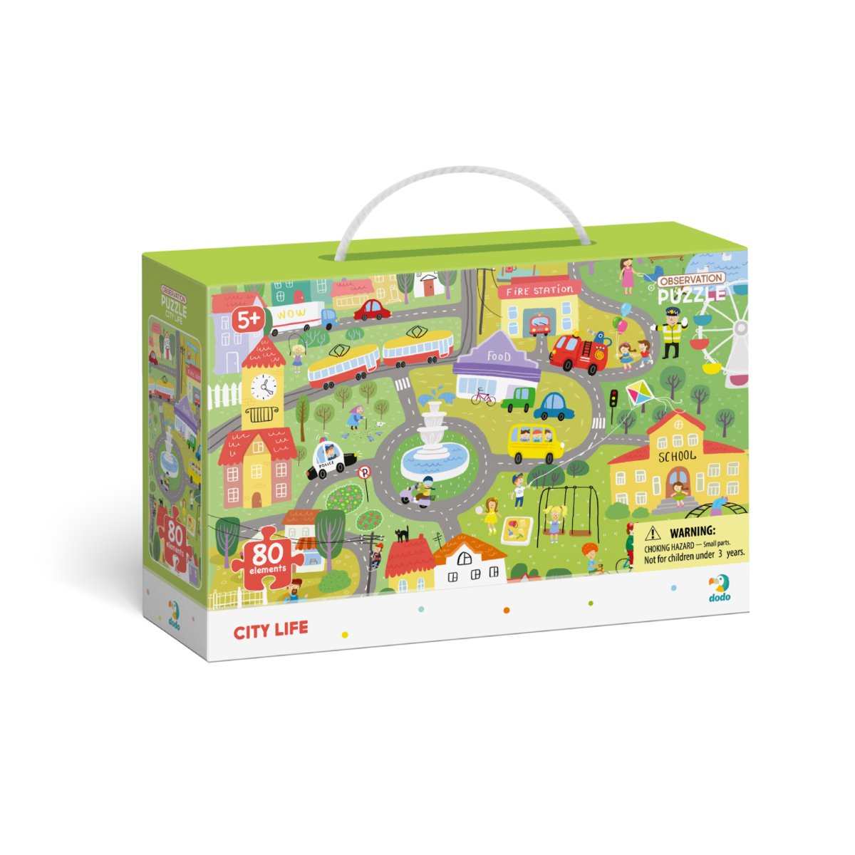 Ravensburger Puzzle obserwacyjne 80 elementów. DODO. Życie w mieście