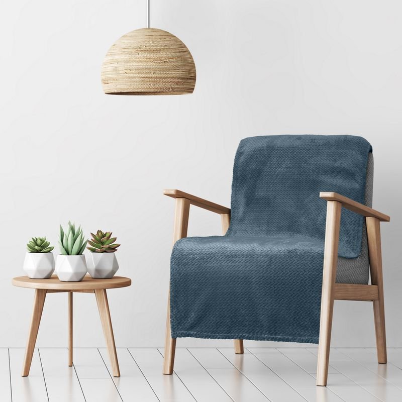 Euro Firany Koc Flanelowy Design Cindy3 Niebieski 70x160 1206366