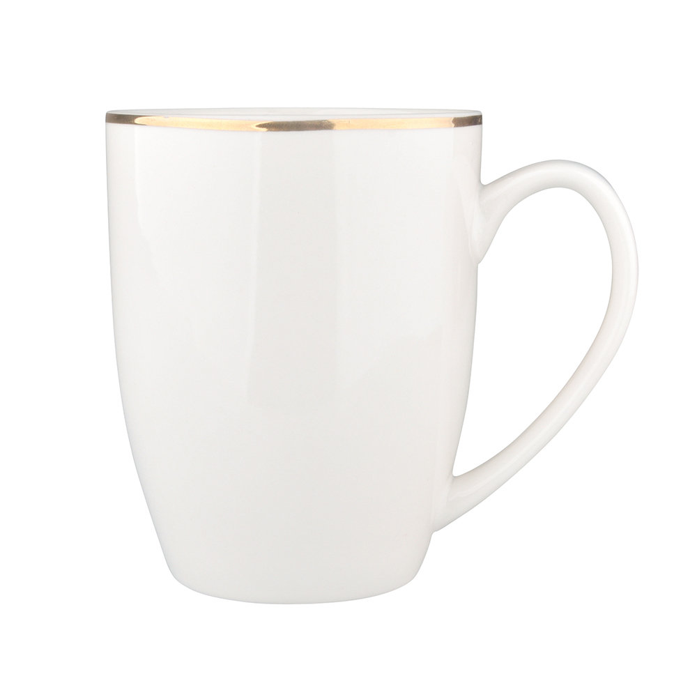 BELLA ZŁOTA LINIA KUBEK 320ML  PORCELANA KREMOWA