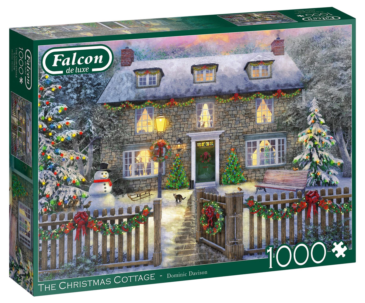 Jumbo Puzzle 1000 Falcon Dom w świątecznej oprawie